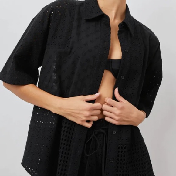 NWT RAILS Yuri In Black Eyelet Mix size large - Picture 7 of 13